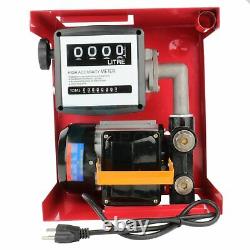 155W Oil Pump Electric Gas Transfer Automatic Oil Fuel Diesel Withmeter Gallon Die