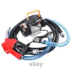 16 GPM Diesel Oil Fuel Transfer Pump Kit Electric Self-Priming with Nozzle 110V AC