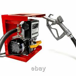 16GPM 110V Electric Fuel Pump- Diesel Oil Kerosene- withMeter, 13ft Hose & Nozzle