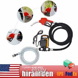 16GPM Diesel Oil Fuel Transfer Pump Kit Electric Self-Priming with Nozzle 110V AC