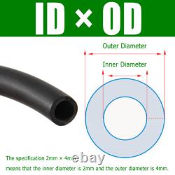 2-25mm I. D Nitrile Smooth Rubber Fuel Petrol Diesel Oil Line Hose Pipe Tubing