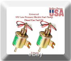 2 Pcs 12V Low Pressure Electric Fuel Pump Diesel Gas Fuel Oil for Universal car