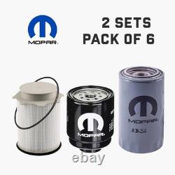 2013-2018 RAM 2500-5500 6.7L DIESEL OIL FUEL FILTER KIT MOPAR 2 Set (Pack of 6)