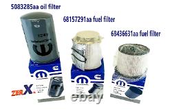 2019-20 Dodge Ram 6.7l Fuel Filters & Oil Filter Combo Oem 68157291aa 68436631aa