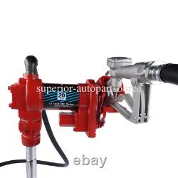 20GPM 12V Red Fuel Transfer Pump withNozzle Kit for Car Truck Tractor Diesel
