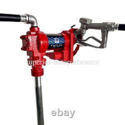 20GPM 12V Red Fuel Transfer Pump withNozzle Kit for Car Truck Tractor Diesel