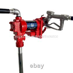 20GPM 12V Red Fuel Transfer Pump withNozzle Kit for Car Truck Tractor Diesel