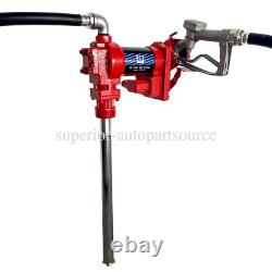 20GPM 12V Red Fuel Transfer Pump withNozzle Kit for Car Truck Tractor Diesel