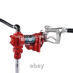 20GPM 12V Red Fuel Transfer Pump withNozzle Kit for Car Truck Tractor Diesel
