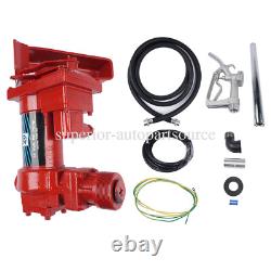 20GPM 12V Red Fuel Transfer Pump withNozzle Kit for Car Truck Tractor Diesel