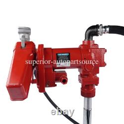 20GPM 12V Red Fuel Transfer Pump withNozzle Kit for Car Truck Tractor Diesel