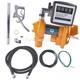 20GPM 12V Yellow Fuel Transfer Pump for Gasoline Diesel withOil Meter + Nozzle Kit