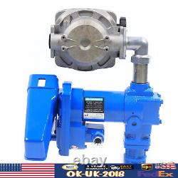 20GPM Diesel Gasoline Fuel Transfer Pump Anti-Explosive 265W+Oil Meter