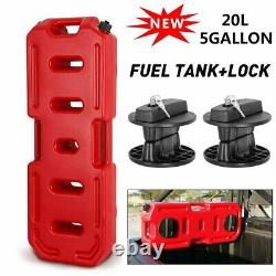 20L Fuel Tank Gas Oil Petrol Storage Can Container + Lock Mounts For ATV UTV RZR