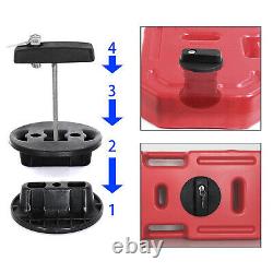 20L Fuel Tank Gas Oil Petrol Storage Can Container + Lock Mounts For ATV UTV RZR