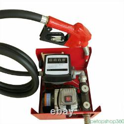 220V 550W Electric Diesel Oil Fuel Transfer Pump with Mechanical Meter Hose Nozzle