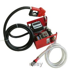 220V Electric Oil Fuel Diesel Gas Transfer Pump with Meter+2/4m Hose+Nozzle IP55
