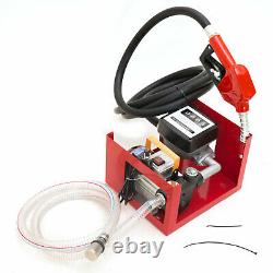 220v Electric Diesel Oil Fuel Transfer Pump withMeter +Hose & Nozzle New