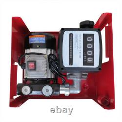 220v Electric Diesel Oil Fuel Transfer Pump withMeter +Hose & Nozzle New