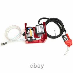 220v Electric Diesel Oil Fuel Transfer Pump withMeter +Hose & Nozzle New