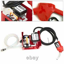 220v Electric Diesel Oil Fuel Transfer Pump withMeter +Hose & Nozzle New