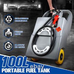 26 Gallon Gas Caddy Fuel Diesel Oil Transfer Tank Can Storage Diesel Mower Boat