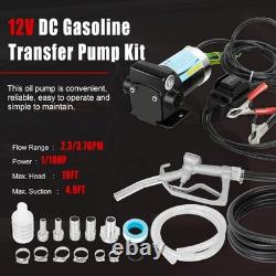 3.7GPM 12V DC Gasoline/Diesel Oil Transfer Pump Fuel Kerosene Pump with Hoses
