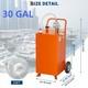 30 35 45 Gallon Gas Caddy Fuel Diesel Oil Transfer Tank, Wheels Portable, Pump, ATV
