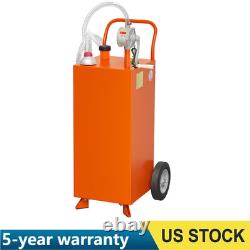 30 Gallon Car Gas Caddy Fuel Diesel Oil Transfer Tank Storage Caddy with Pump