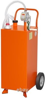 30 Gallon Car Gas Caddy Fuel Diesel Oil Transfer Tank Storage Caddy with Pump