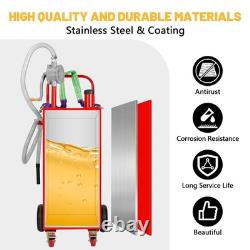 30 Gallon Fuel Diesel Oil Transfer Tank Gas Caddy with Bidirectional Siphon Pump