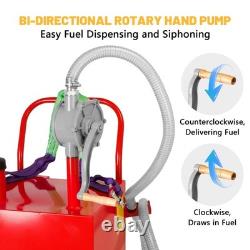 30 Gallon Fuel Diesel Oil Transfer Tank Gas Caddy with Bidirectional Siphon Pump