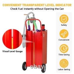 30 Gallon Fuel Diesel Oil Transfer Tank Gas Caddy with Bidirectional Siphon Pump