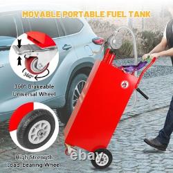 30 Gallon Fuel Diesel Oil Transfer Tank Gas Caddy with Bidirectional Siphon Pump