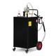 30 Gallon Fuel Gas Caddy Diesel Oil Transfer Tank 4 Wheels Portable with Pump