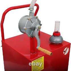 30 Gallon Gas Caddy 9FT Hose Oil Container Fuel Diesel Transfer Tank Rotary Pump