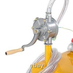 30 Gallon Gas Caddy Fuel Diesel Transfer Tank Rotary Pump Oil Container Hose