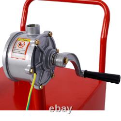 30 Gallon Gas Caddy With Wheels Fuel Fuel Diesel Oil Transfer Tank Portable Pump