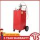 30 Gallon Portable Gas Caddy, Diesel Oil Fuel Storage Tank with 4 Wheels, Pump