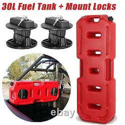 30L Fuel Tank Gas Oil Can Container+Mount Locks withKeys For Jeep Wrangler ATV SUV