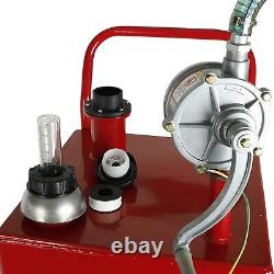 35 Gallon Gas Caddy Fuel Diesel Oil Transfer Tank with 4 Wheels Portable Pump