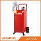 35 Gallon Gas Oil Fuel Diesel Caddy Transfer Portable Dispense Tank withPump Red