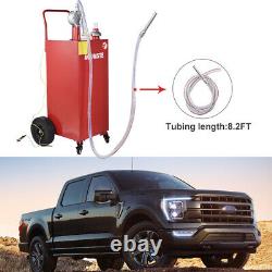 35 Gallon Gas Oil Fuel Diesel Caddy Transfer Portable Tank withPump Container Red
