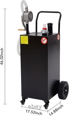 35 Gallon Portable Fuel Storage Tank Gas Diesel Oil Transfer Caddy Container