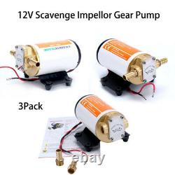 3Packs Scavenge Impellor Gear Pump-12V Diesel Fuel Scavenge Oil Transfer US SHIP