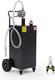 40 Gallon Gas Caddy Fuel Diesel Oil Transfer Tank, 4 Wheels Portable Pump Black