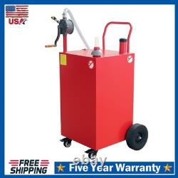 45 Gallon Gas Caddy Fuel Diesel Oil Transfer Tank with 4 Wheels Portable, Pump