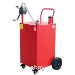 45 Gallon Gas Caddy Fuel Diesel Oil Transfer Tank with 4 Wheels Portable, Pump