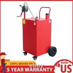 45 Gallon Gas Caddy Fuel Diesel Oil Transfer Tank with 4 Wheels Portable, Pump