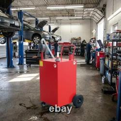 45 Gallon Gas Caddy Fuel Diesel Oil Transfer Tank with 4 Wheels Portable, Pump